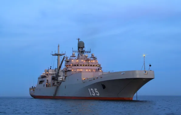 Ship, the evening, RAID, landing, Ivan Gren