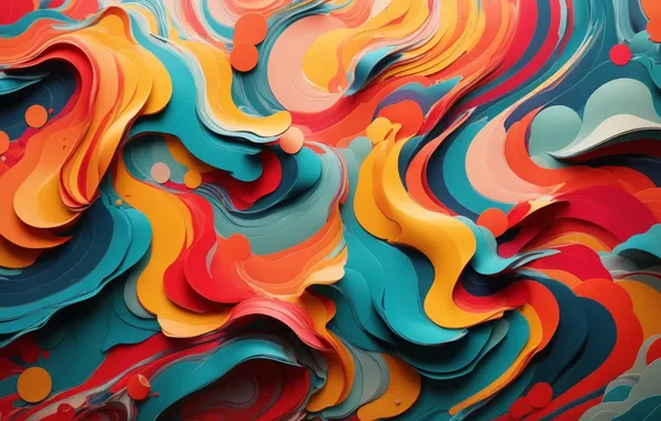 Abstraction, spots, multicolored