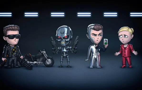 Art, Terminator, Concept Art, Characters, ANDREY GORKOVENKO, by ANDREY GORKOVENKO, Chibi Characters, Terminators