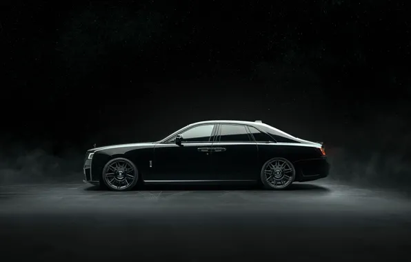 Rolls-Royce, Ghost, car, side view, Rolls-Royce Black Badge Ghost