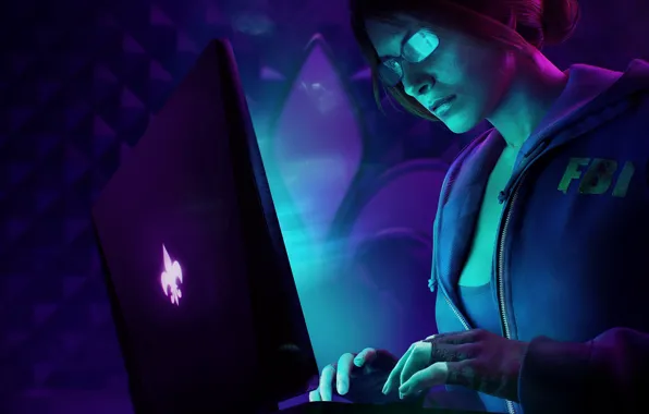 Girl, night, laptop, Saints Row: The Third