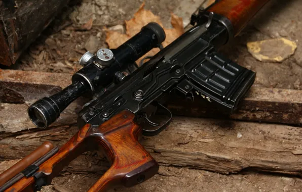 SVD, sight, sniper rifle, bed, Dragunov