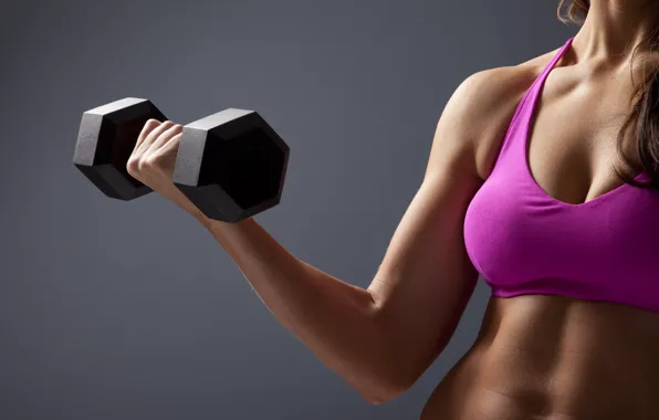 Picture fitness, dumbbell, Triceps women