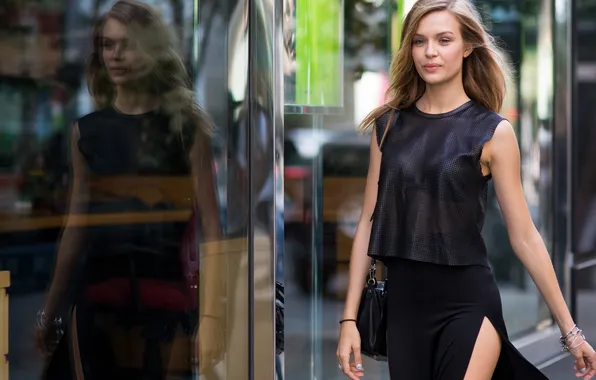 Look, pose, reflection, street, model, figure, model, look