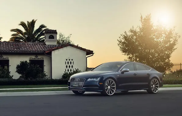 Auto, house, Audi, Audi A7