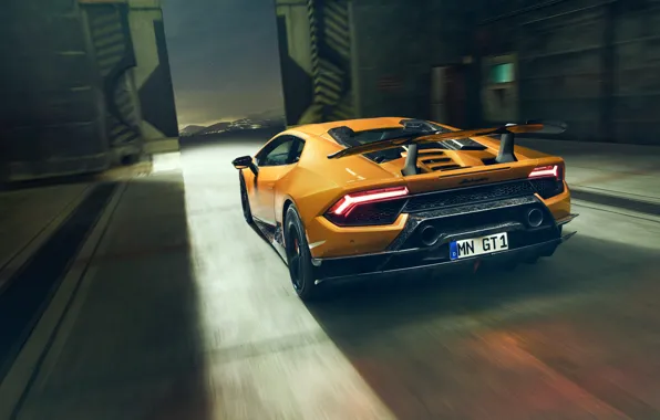 Speed, Lamborghini, rear view, 2018, Performante, Novitec, Huracan