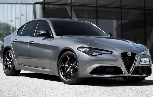 Sand, car, machine, style, Alfa Romeo, grey, sedan, drives