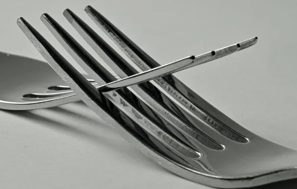 Macro, minimalism, fork