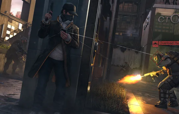 The city, Chicago, shootout, Watch Dogs