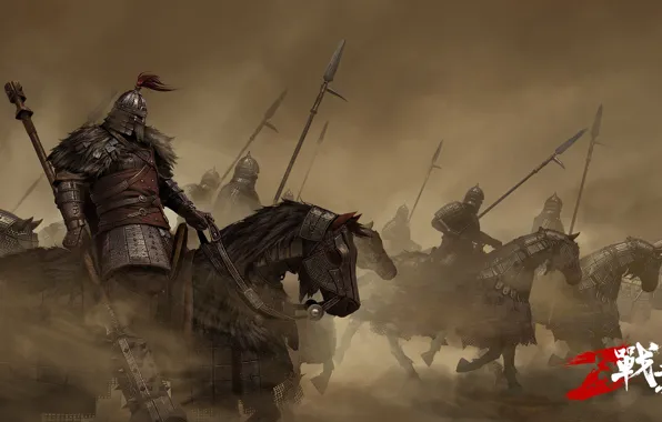 War, armor, warriors, riders, spears, Conqueror`s Blade