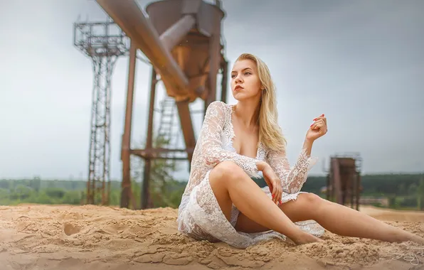 Feet, blonde, sitting, Christina, Sergey Rehob