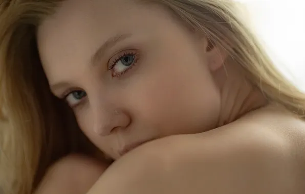 Look, portrait, blonde, Pavel Ermakov
