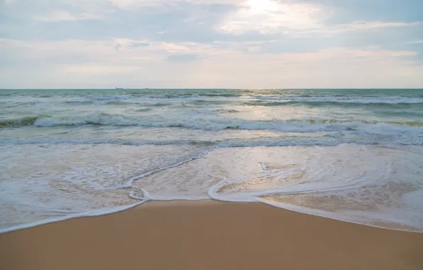 Sand, sea, wave, beach, summer, the sky, shore, summer