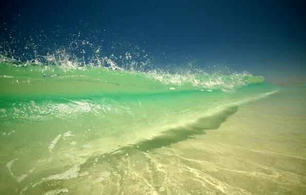 Sea, wave, water, squirt, the ocean, landscapes