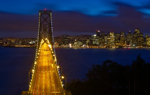 Picture Night, CA, USA, USA, California, San Francisco, Hight, Oakland Bay Bridge