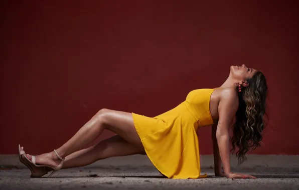 Picture girl, pose, background