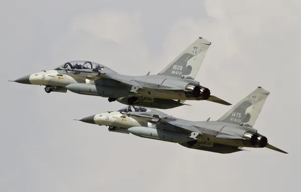 Fighter, pair, flight, multipurpose, supersonic, "Ching-Kuo", AIDC F-CK-1, Taiwan