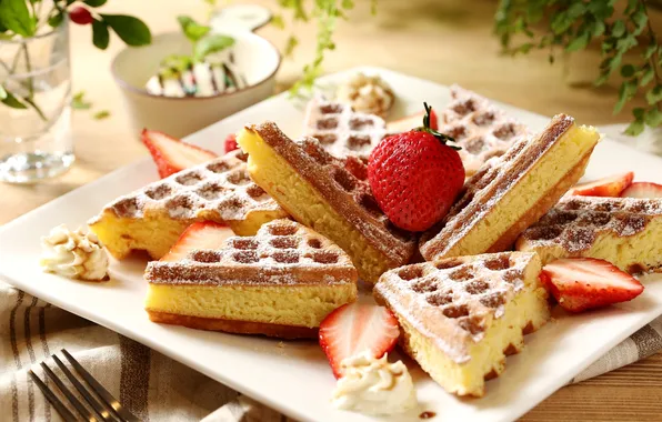 Picture strawberry, dessert, cakes