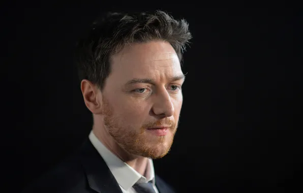 Portrait, black background, actor, James McAvoy, James McAvoy