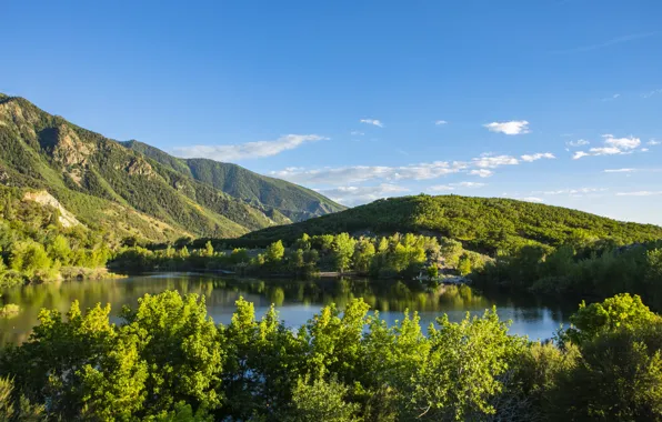 Landscape, Mountain, Summer, utah, Lake, Salt lake city