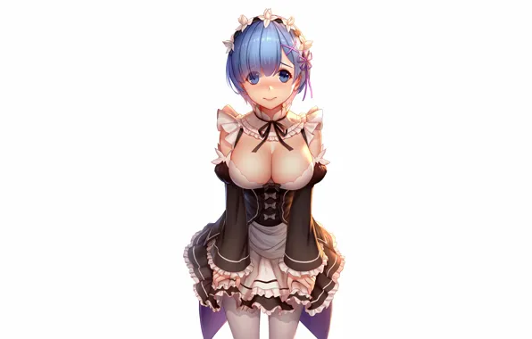 Girl, sexy, cleavage, dress, boobs, anime, blue eyes, beautiful