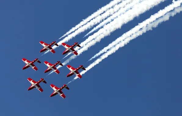 Picture holiday, group, BBC, flight, CT-114, canadian, Tutor, Snowbirds