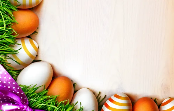 Eggs, Easter, grass, eggs, easter