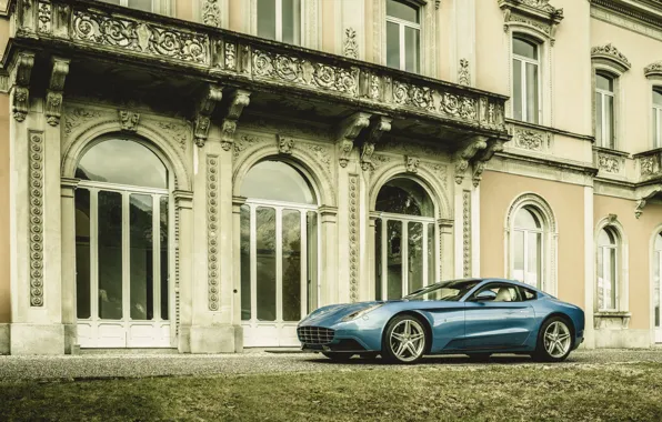 Picture photo, Blue, Ferrari, Car, berlinetta, F12, Touring, 2015