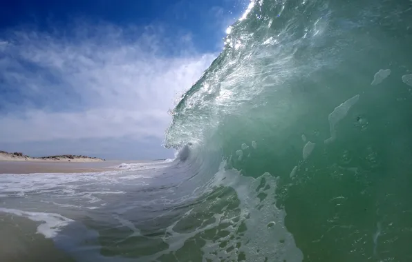 Picture sea, the sky, shore, wave