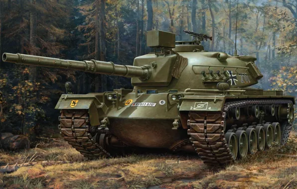 Picture figure, tank, Germany, the Bundeswehr, G. Klawek, M-48 A2 GA2