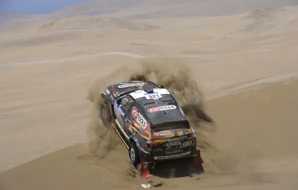 Picture Sand, Black, BMW, Sport, Desert, Machine, Race, Jeep