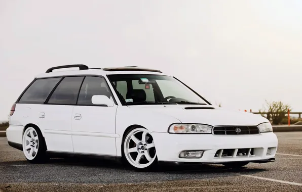 Picture Subaru, white, tuning, legacy