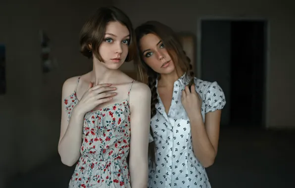 Picture two girls, friend, Two, George Chernyadev, Kseniya Kokoreva, Ola Pushkina