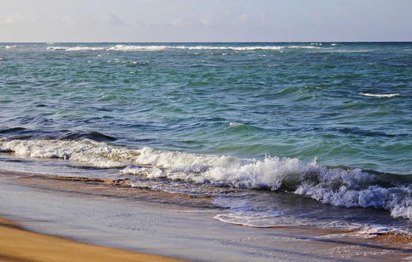 Picture sand, the ocean, surf, Dominican Republic, Dominican Republic