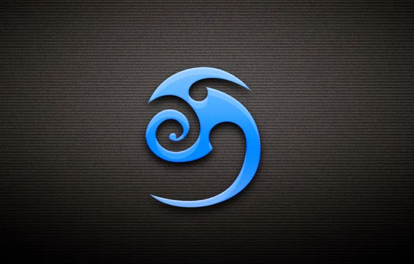 Blue, sign, symbol, the dark background