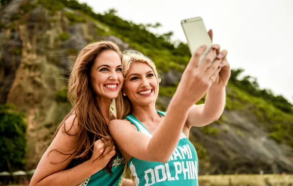 Girls, beauty, selfie, cellphones