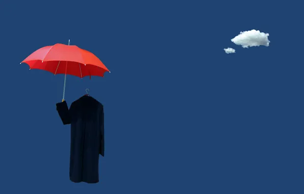 The sky, clothing, umbrella