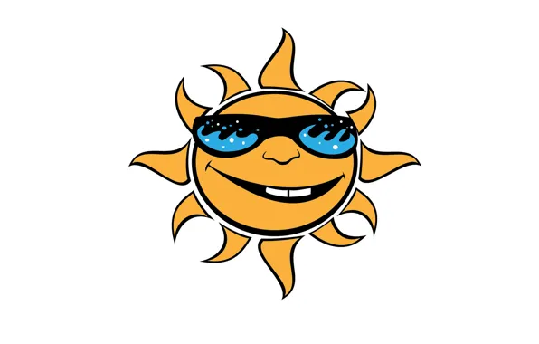 Wallpaper smile, the sun, glasses
