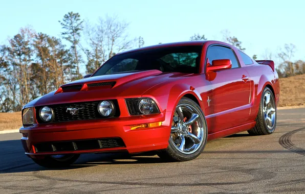 Picture red, mustang, ford