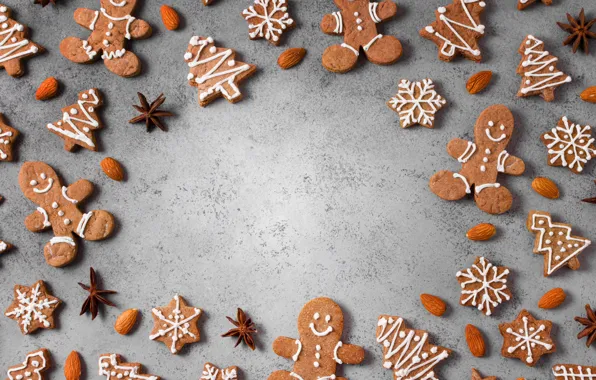 Cookies, Christmas, New year, christmas, new year, cookies, decoration, gingerbread