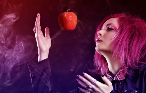 Girl, apple, Apple, mystic, Eva, sin, visual kei, gir