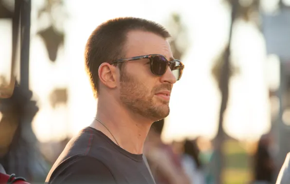Picture frame, glasses, bokeh, Chris Evans, Chris Evans, Playing It Cool, Heart to pieces