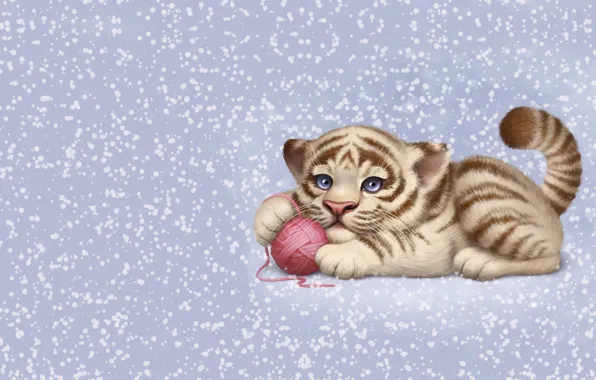 Tangle, the game, kitty, children's, Animals, Aleksandra Chelysheva, tigrushka