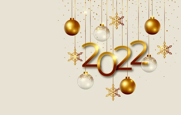 Decoration, gold, Christmas, New year, golden, christmas, new year, happy