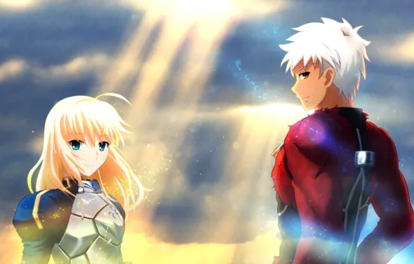 The saber, Archer, Fate stay night, Fate / Stay Night