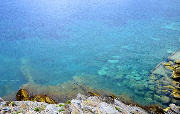 Sea, water, mountains, stones, island, sea, nature, blue