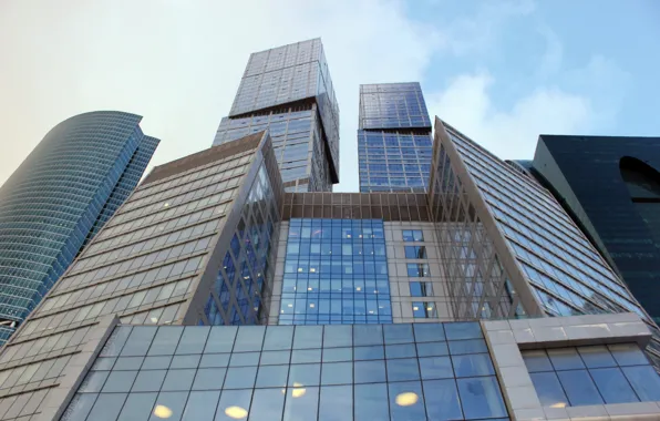 The sky, city, home, skyscrapers, Moscow, capital, complex, Moscow-City