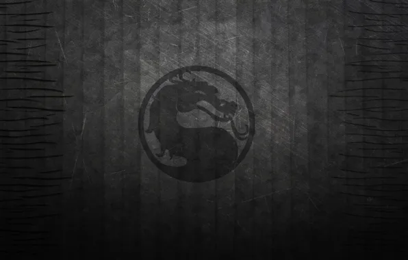 Strip, the dark background, black, dragon, texture, logo, Mortal Kombat