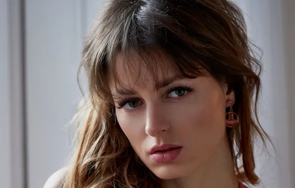 Woman, Germany, young, brown, model, lips, perfect, hair