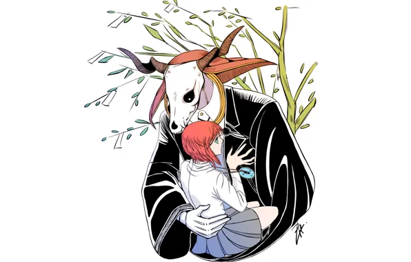 Romance, anime, pair, Mahou Tsukai no Yome, The Ancient Magus' Bride, Elias Ainsworth, Hatori Chise